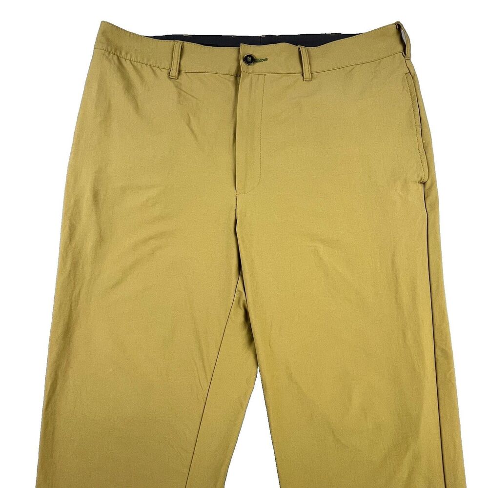 Orvis Tech Pants Men 36x28 Tan Khaki Performance Hiking Stretch Outdoor Golf